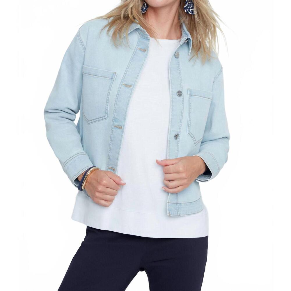 NEW RENUAR woven jacket in light wash